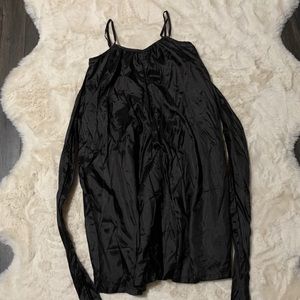 Zoe D. Black nylon feel dress